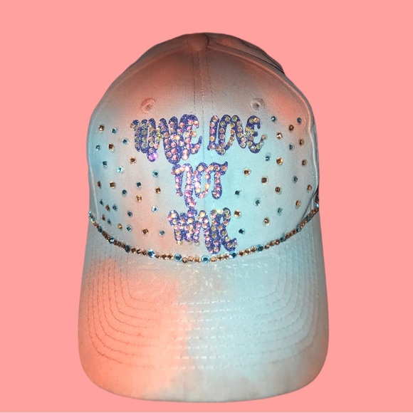 Make Love Not War Tie Dyed Baseball Cap - Picture 1 of 5